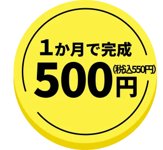 1か月で完成 500円(税込550円)